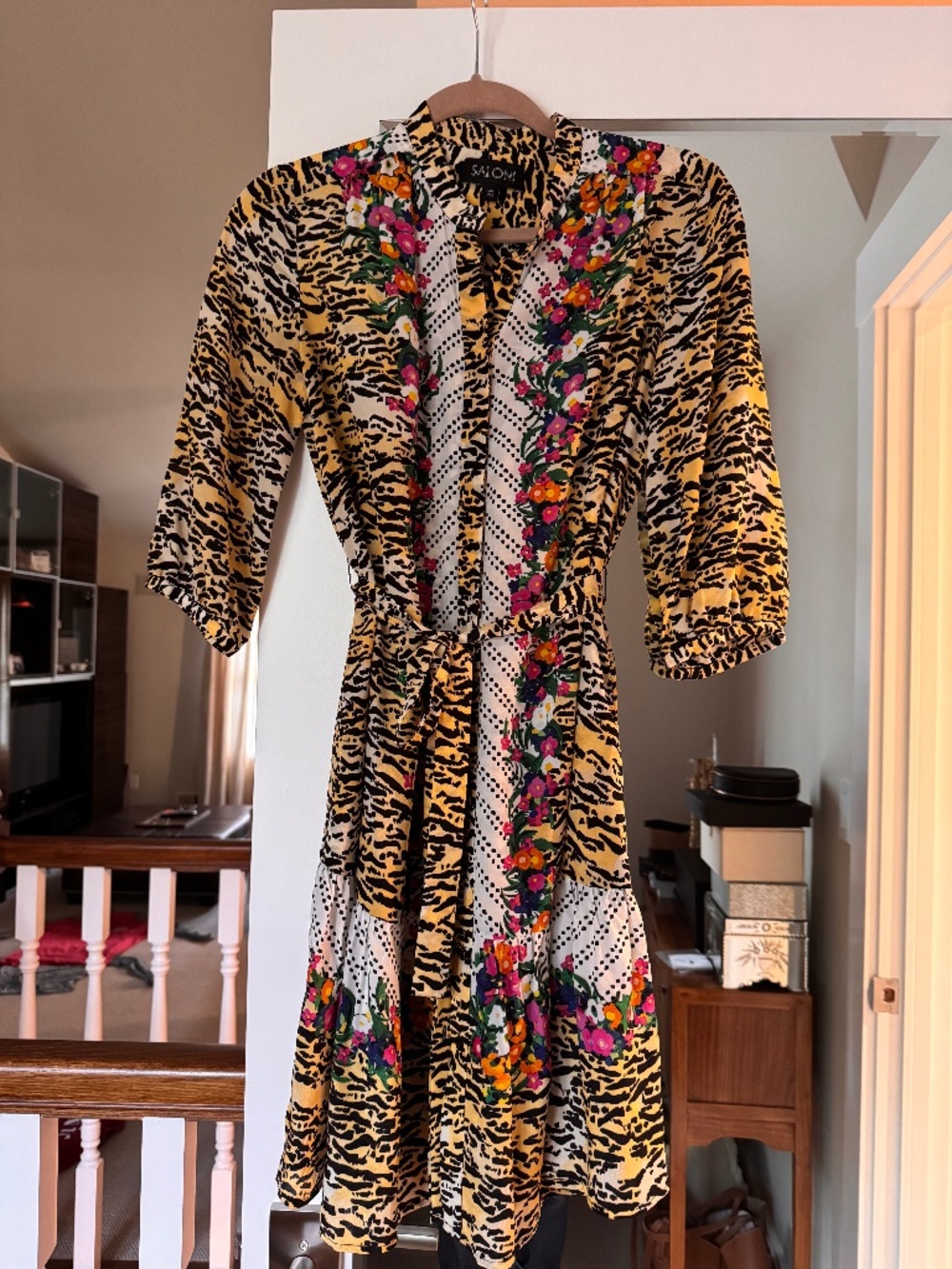 Saloni 100% silk dress size US 0/UK 4